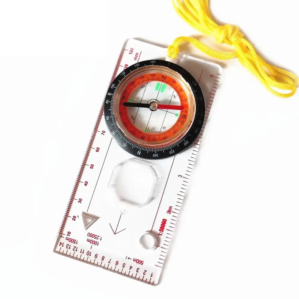 Compass Navigation Map Reading Scouts Camping Hiking Scale Ruler Outdoor Orienteering Tools