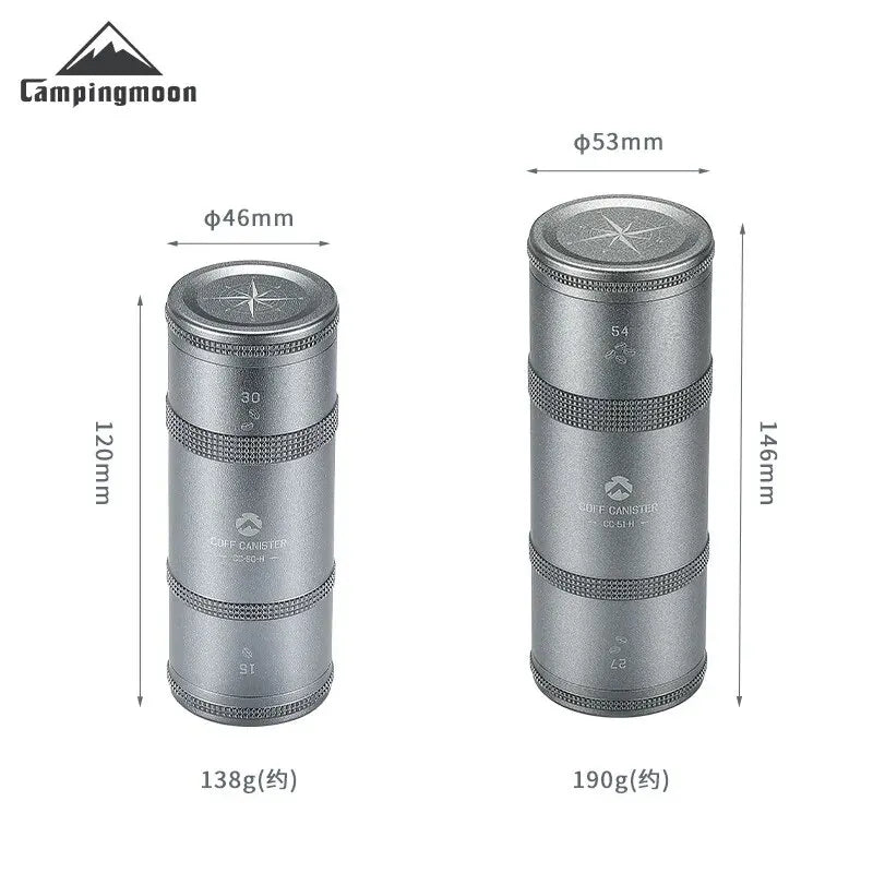 CAMPINGMOON 1pcs Coffee Beans Can Travel Storage Sealed Cans Powder Tea Cans Camping Equipment Outdoor Travel Essentials