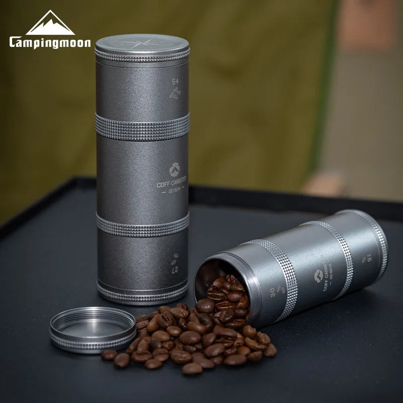 CAMPINGMOON 1pcs Coffee Beans Can Travel Storage Sealed Cans Powder Tea Cans Camping Equipment Outdoor Travel Essentials