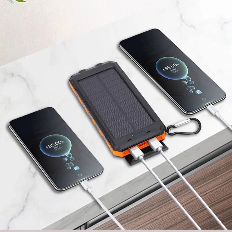 Xiaomi 200000mAh Solar Power Bank Large Capacity Outdoor Fishing Camping Portable Charger Waterproof Compass External Battery