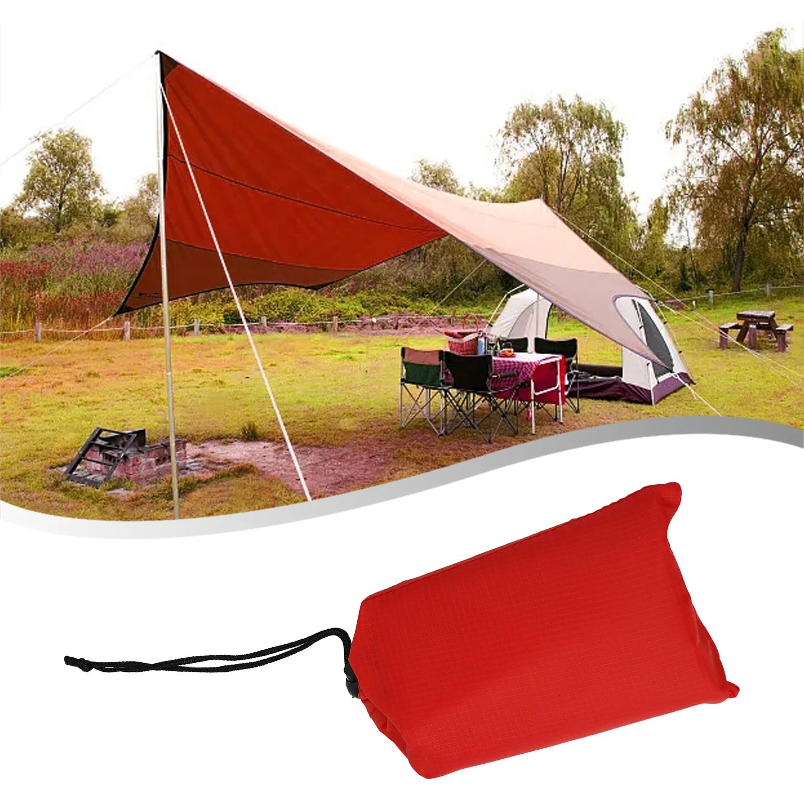 Tent Tarp Rain Sun Shade Hammocks Shelter Camping Survival Outdoor Hammocks Shelter Picnic Awning Canopy Cover