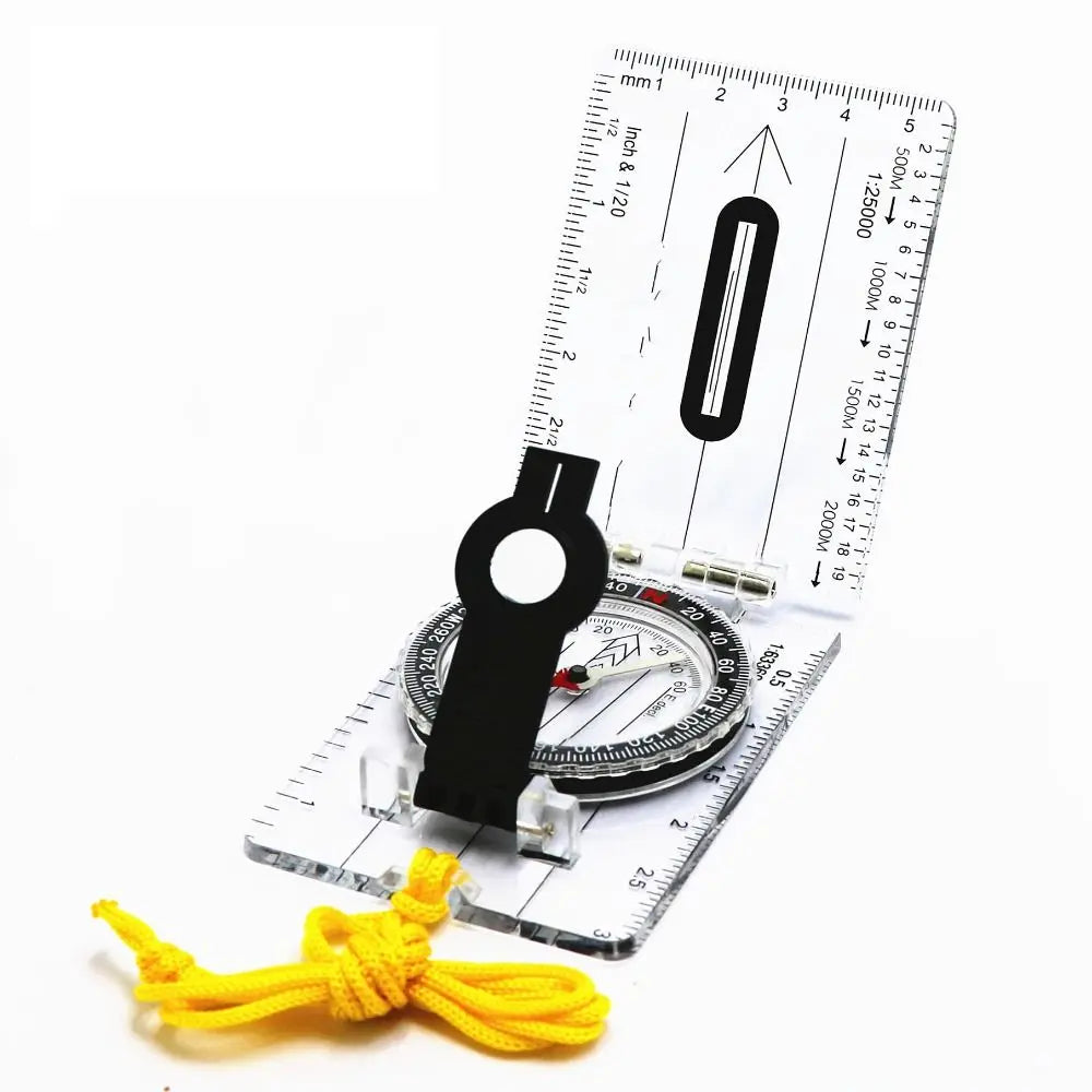 Compass Navigation Map Reading Scouts Camping Hiking Scale Ruler Outdoor Orienteering Tools